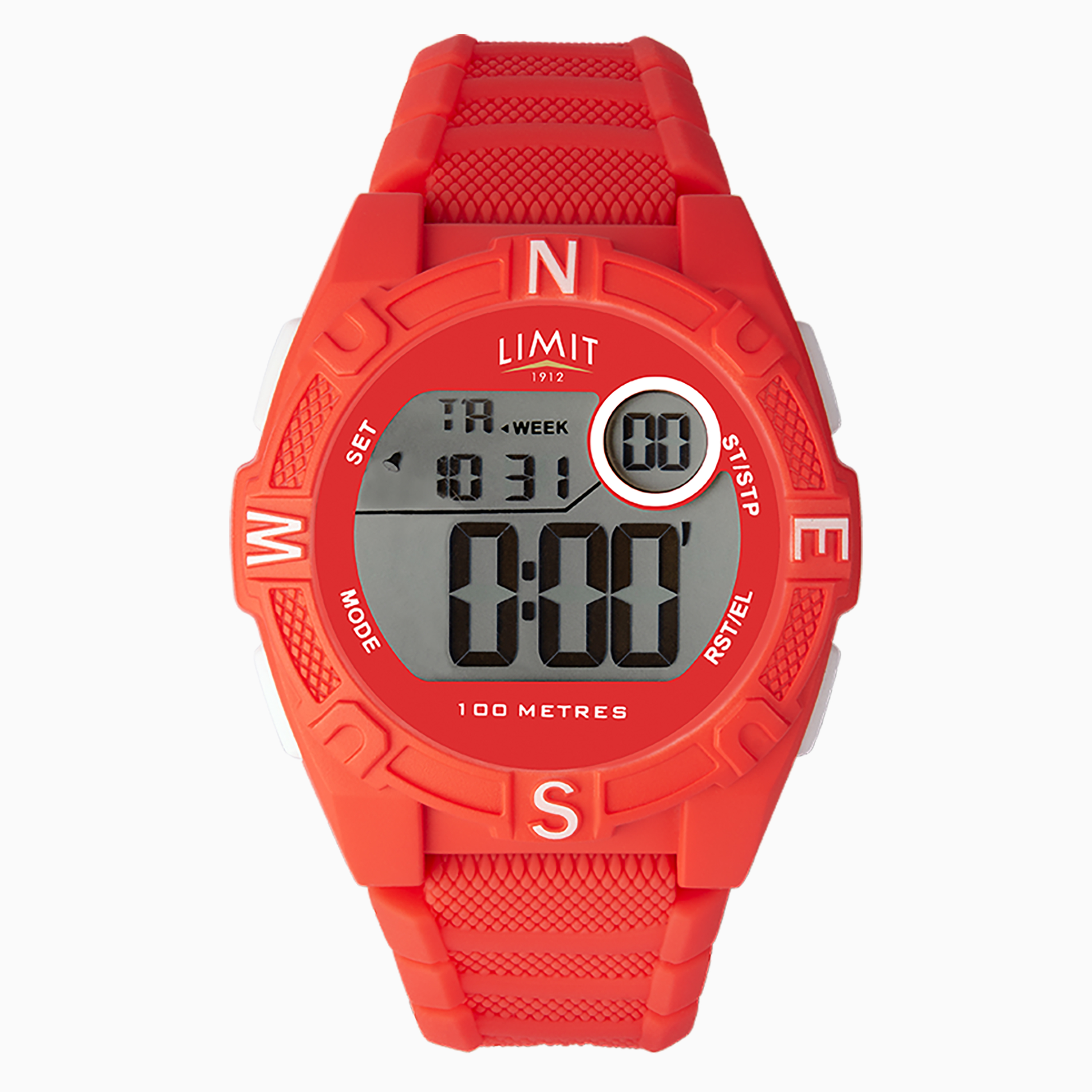 Limit Men s Watch Red Case Silicone Strap with Red Dial 5963