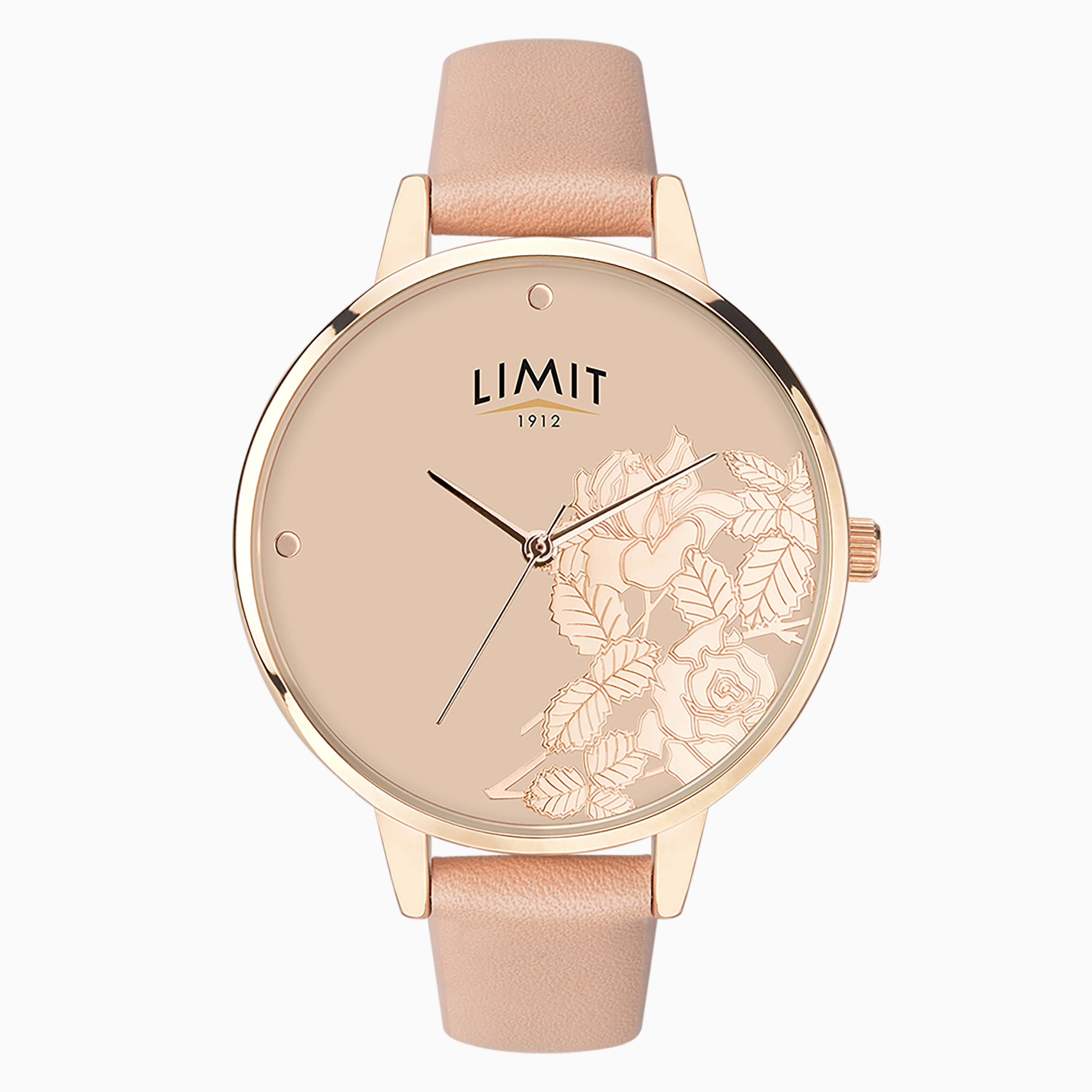 Limit Ladies Fashion Watch (60014) - Round, 35mm, Pink Polyurethane Strap, Pink Dial
